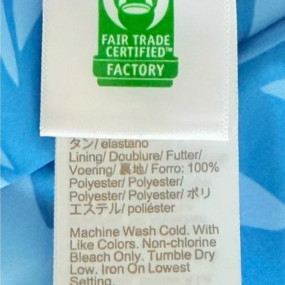 J Crew Swim Shorts “Flex Swimwear” Blue Floral Hibiscus Elastic Mens Small S - Picture 6 of 8